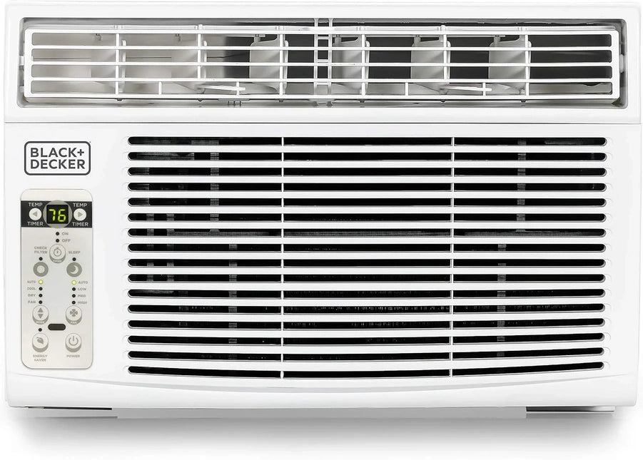 Black Plus Decker Window Air Conditioner 12000 BTU, AC Window Unit Cools