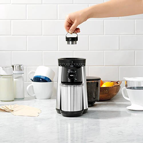Brew Conical Burr Coffee Grinder, Silver
