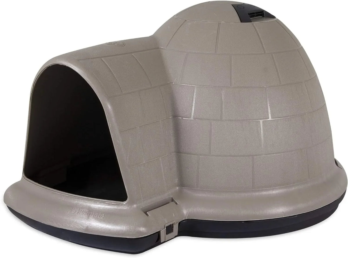 Petmate Indigo Dog House (Igloo Dog House, Made in USA with 90% Recycled Materials, All-Weather Protection Pet Shelter) for XL Dogs -90 to 125 pounds, Made in USA