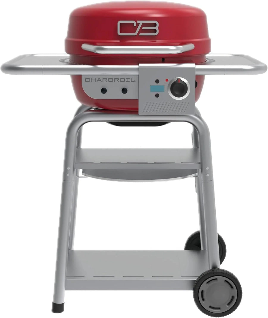 Charbroil 3-in-1 Dual Fuel Outdoor Bistro Pro Electric Grill And Griddle Plus Charcoal Mode Bbq, Black- 25302145