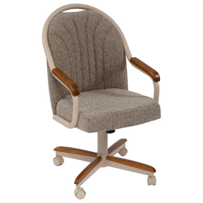 Casual Dining Cushion Swivel-and-Tilt Rolling Caster Chair