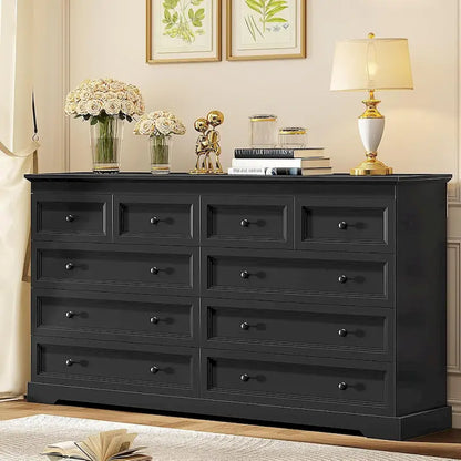 10 Drawers Dresser 55 Large Drawers Wood Dressers & Chest of Drawers