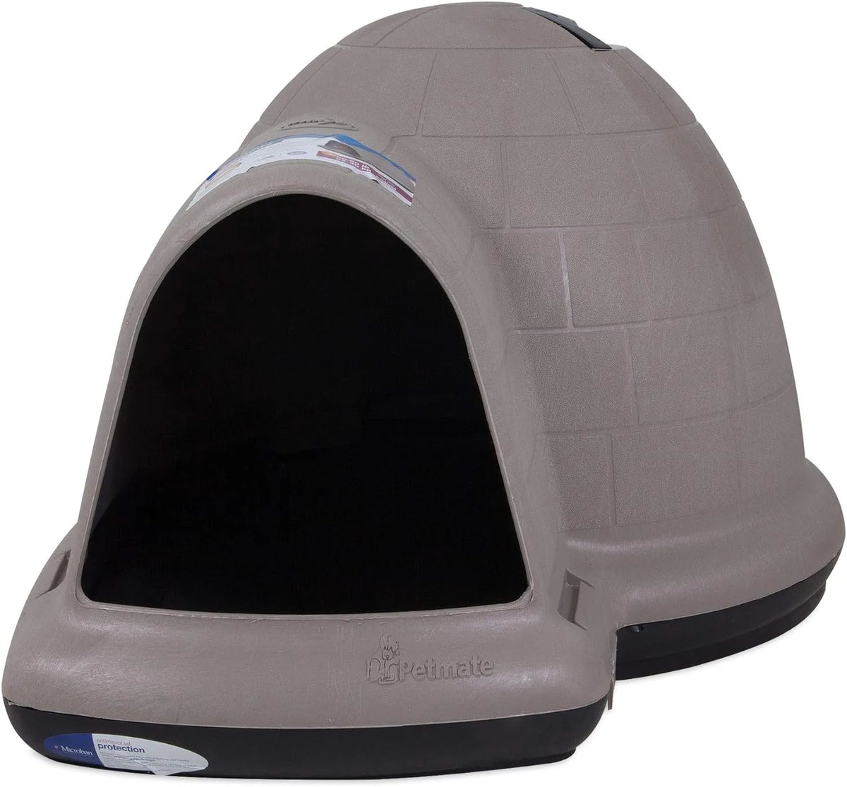 Petmate Indigo Dog House (Igloo Dog House, Made in USA with 90% Recycled Materials, All-Weather Protection Pet Shelter) for XL Dogs -90 to 125 pounds, Made in USA