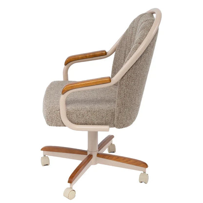 Casual Dining Cushion Swivel-and-Tilt Rolling Caster Chair