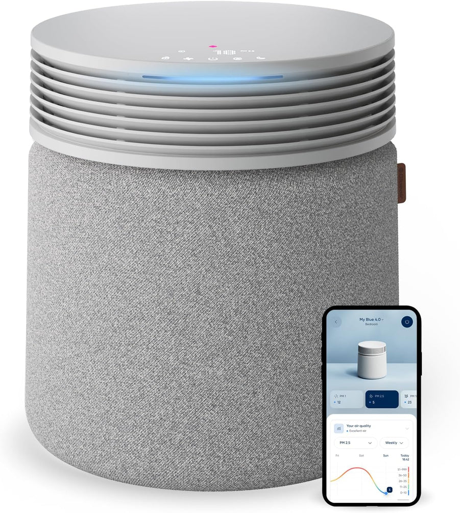 Blueair Air Purifier For Large Rooms And Home- Odor Eliminating Cleans Up To 3385 Sq. Ft., HEPASilent, Smart WiFi, Auto Mode, Doubles As Table