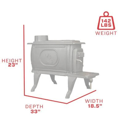 Logwood 900 Sq. Ft. Epa Exempt Cast Iron Stove