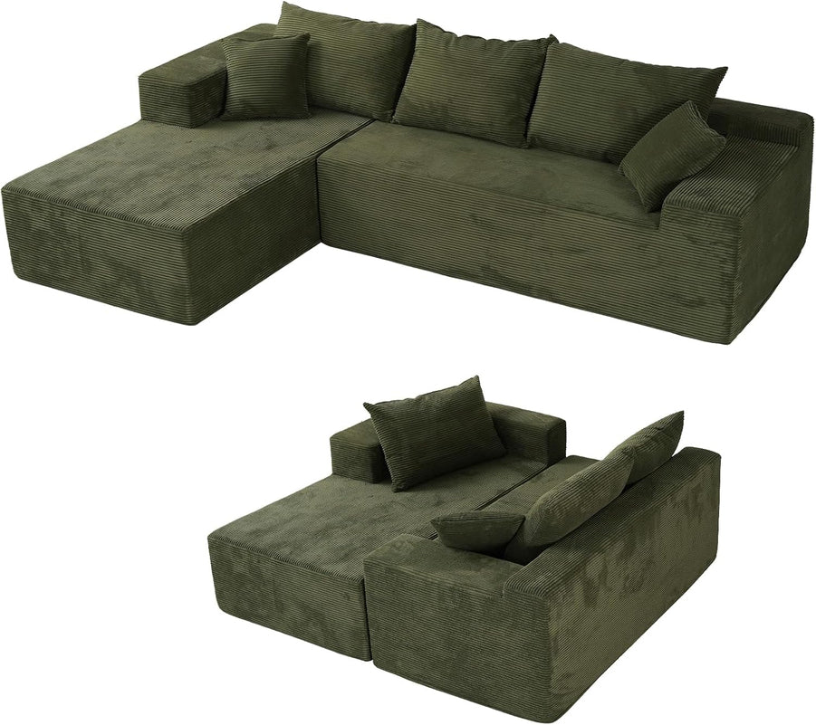 Cloud Sectional Couch With L-Shape Chaise, Modern Modular Sofa With Deep Seat, Upholstered Couches For Living Room Bedroom, No Assembly Required