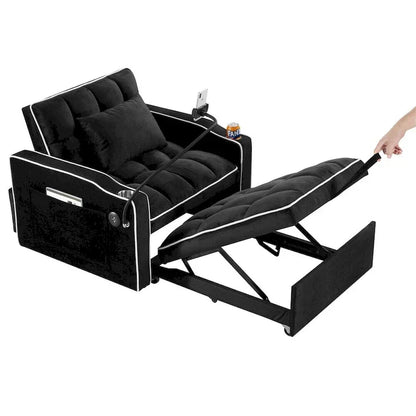 Convertible Sleeper Chair Sofa Bed Adjustable Pull Out Sleeper Chair