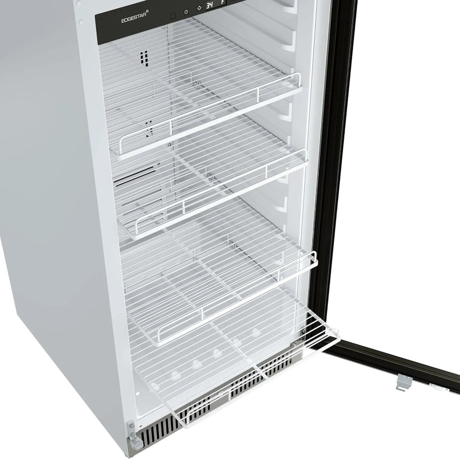 22 In. Wide 10.1 Cu. Ft. Commercial Beverage Merchandiser, Stainless Steel, Temp Alarm, Reversible Door