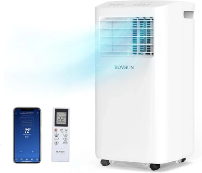 Rovsun WiFi Enabled Smart 8000 BTU Portable Air Conditioner With Remote And App Control, 3-in-1 Cooler, Dehumidifier And Fan