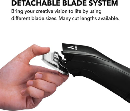 79170 Pulse Zr II 5-Speed Detachable Blade Clipper, Cordless Animal/Dog Grooming, Removable Lithium Ion Battery, LED Charge Light, Black