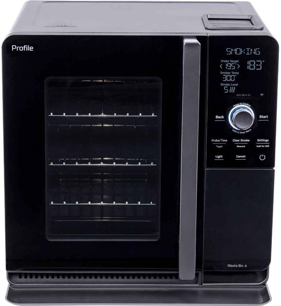 GE Profile, Smart Indoor Smoker, Black