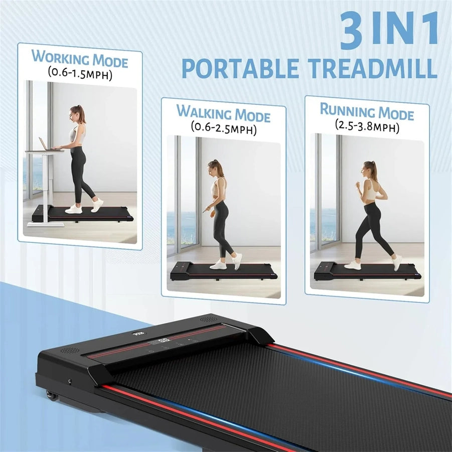 Walking Vibration Pad With App, 3-in-1 Under Desk Treadmill, 2.5HP Low Noise Walking Treadmill Pad With Remote Control