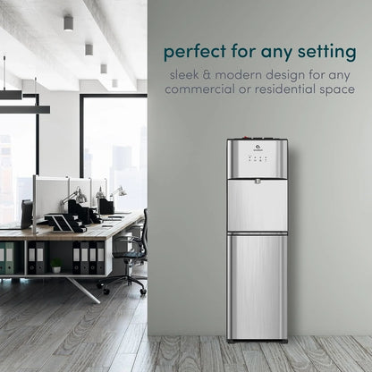 Limited Edition Self Cleaning Water Cooler Water Dispenser- 3 Temperature Settings- Hot, Cold And Room Water, Stainless Steel Construction