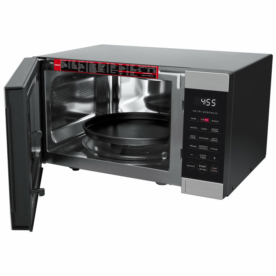 Galanz 3-in-1 Air Fry Microwave Oven, 0.9 Cu. Ft., 900W, Stainless Steel, Convection And Air Fry Technology