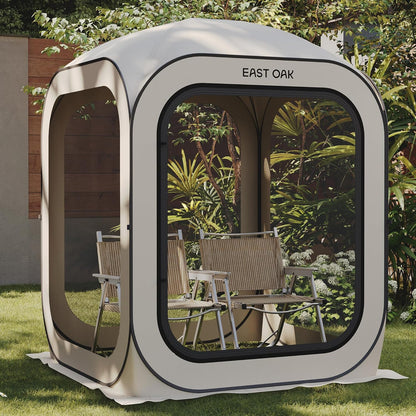 East Oak Screen House Tent Pop-Up Portable Screen Room Canopy Instant Screen Tent 10 x 10 Ft