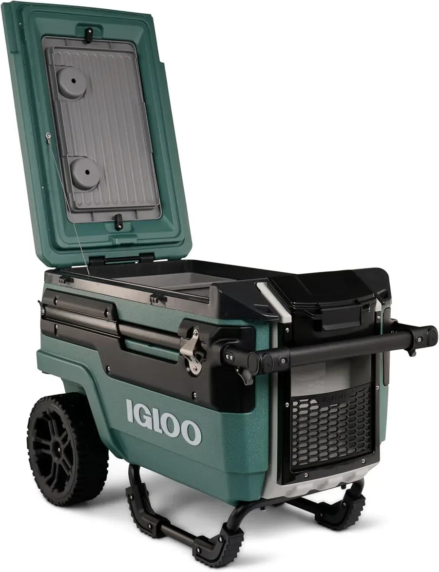 70Qt Wheeled Cooler Insulated Hard Shell Ice Chest