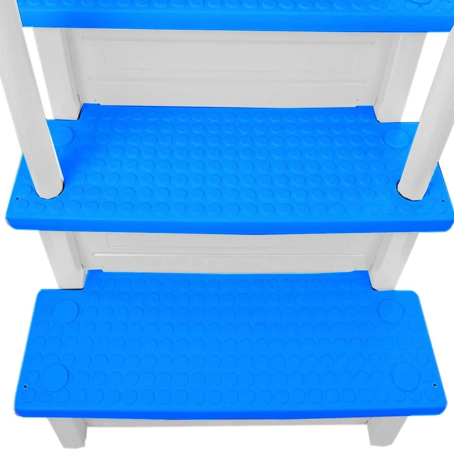 Select Anti-Slip in-Pool Steps, Gray, For Above Ground Swimming Pools, Can Mount To Decks 48 In. To 54 In. H, Safety Stairs Capacity Up To 300 Lbs