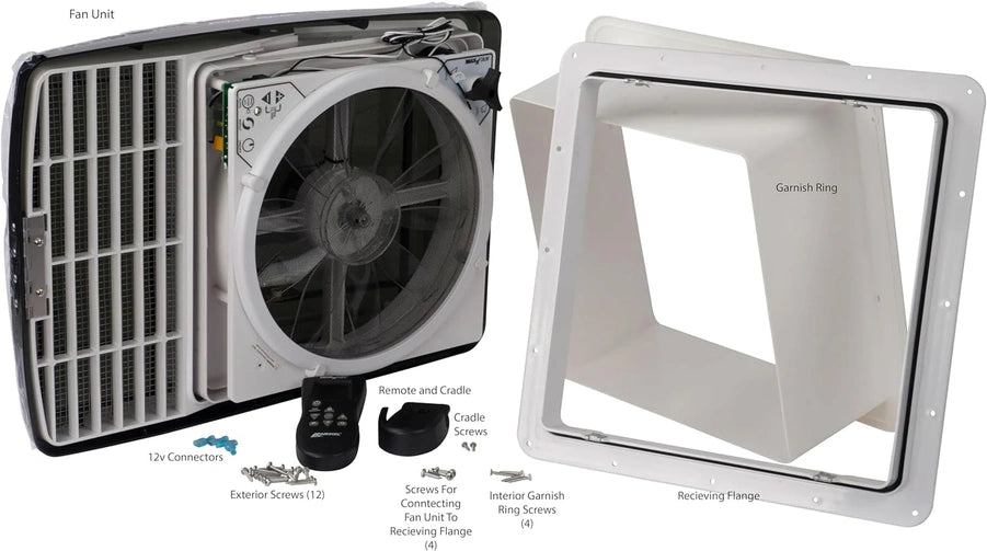 Air 00-07500K MaxxFan Deluxe With Remote- Smoke, Black