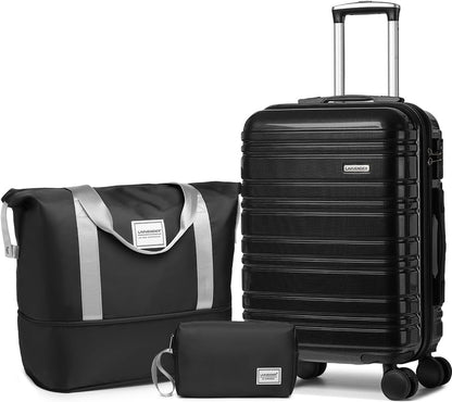 6-piece Luggage Set, Expandable Hardshell Suitcase Set With Spinner Wheels, Lightweight Rolling Luggage Set