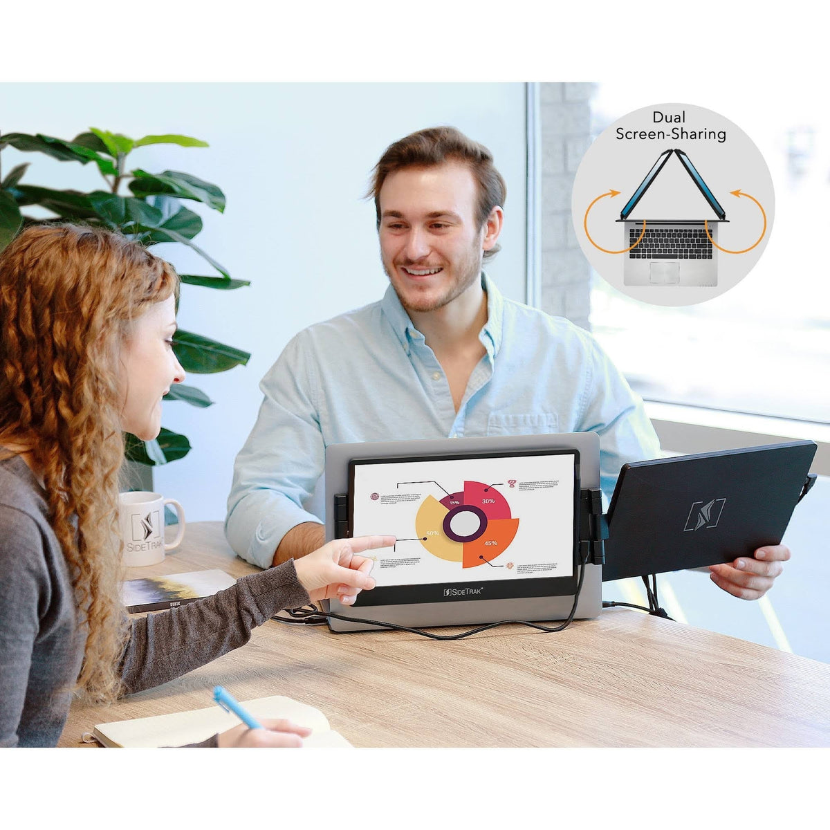 SideTrak Swivel Triple Portable 12.5x22 Monitor 2-Pack - Black 82868419