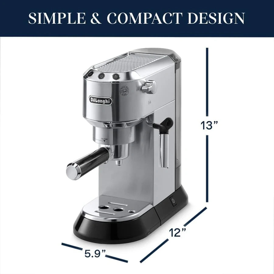 De'Longhi Dedica Espresso Machine With Manual Milk Frother