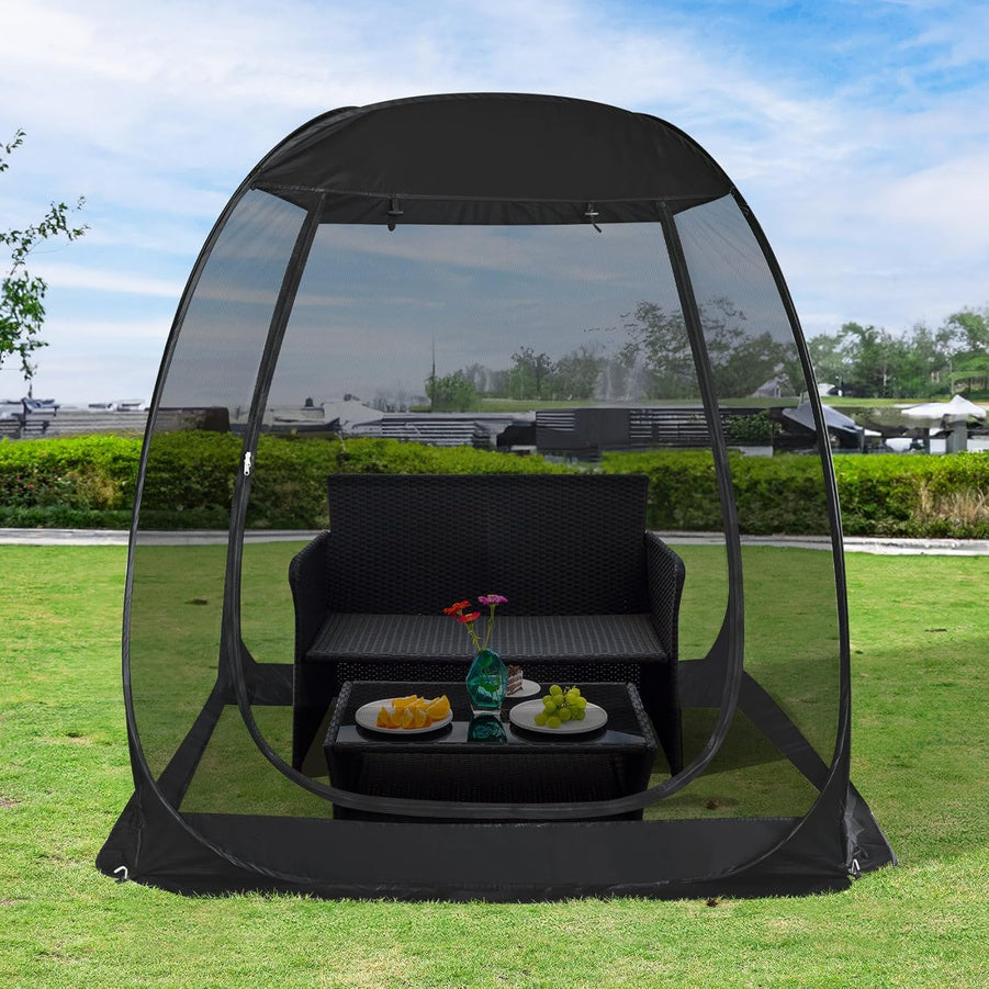 Alvantor Pop Up Screen House Gazebo With Mosquito Netting, Instant UV Resistant Sun Shelter For Patio And Backyard