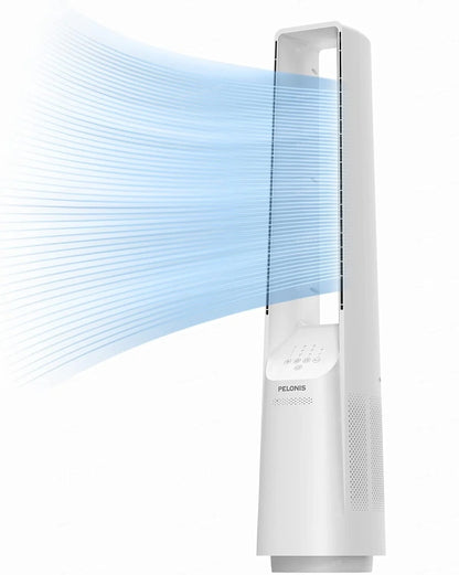 Pelonis 40 In. Smart Bladeless Fan For Bedrrom- Tower Fan, Alexa/Google/WiFi, DC Motor, 6 Speeds, 4 Modes, Remote, 7H Timer, 90 Degree Oscillation