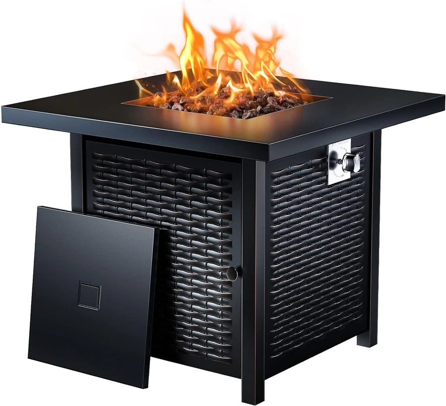 Gas Fire Pit Table, 50,000 BTU Outdoor Propane Fire Pit