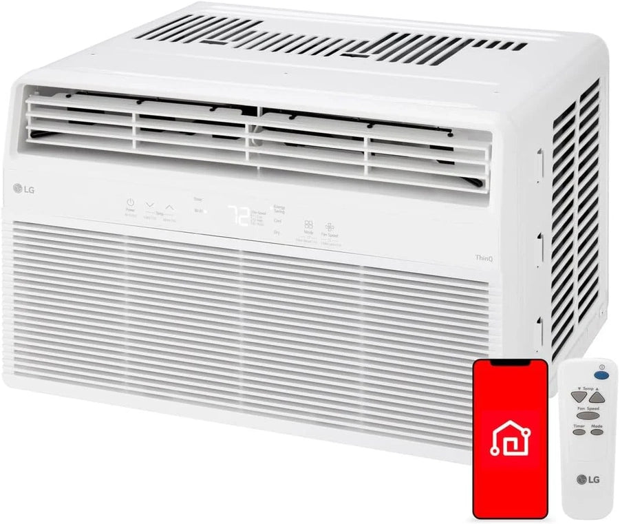 LG 6,000 BTU Window Air Conditioner, 115V, Cools 250 Sq. Ft. For Bedroom, Den