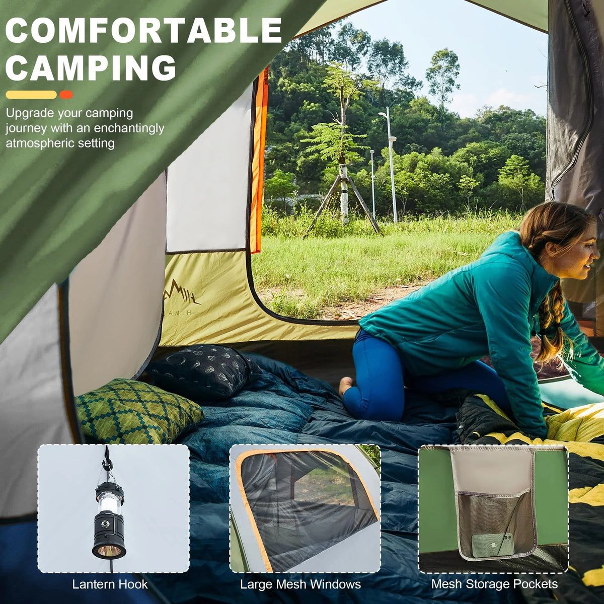 GoHimal Waterproof SUV Tent for Camping, 8FT L x 8FT W x 7.2FT H