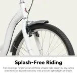 2025 Schwinn Meridian Adult Tricycle, Men's and Women's Beach Cruiser, 26-inch Wheels, Low Step-Through, Wide Saddle, Folding Rear Basket.