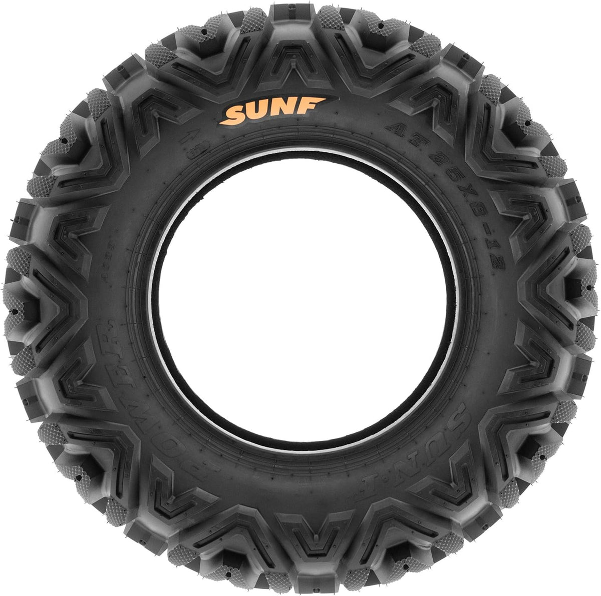 Set of 4 ATV UTV all-terrain Tires 25x8-12 Front & 25x10-12 Rear, 6 PR, Tubeless A033