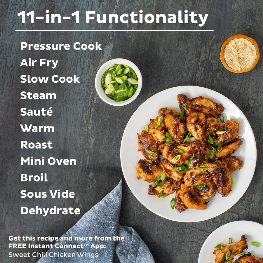 Instant Pot Duo Crisp 11-in-1 Air Fryer And Electric Pressure Cooker Combo With Multicooker Lids That Air Fries