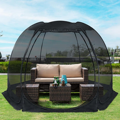 Alvantor Pop Up Screen House Gazebo With Mosquito Netting, Instant UV Resistant Sun Shelter For Patio And Backyard