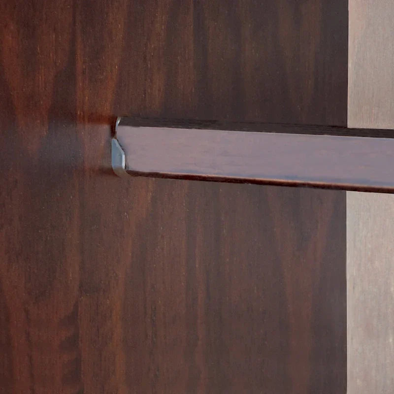 Palace Imports 100% Solid Wood Kyle 4-Door Wardrobe Armoire with Solid Wood or Mirrored Doors