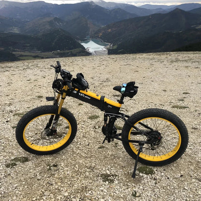 Lankeleisi XT750 Plus 1000W 26" Fatbike Dual Crown Fork Foldable E-Mountain Bike 17.5Ah