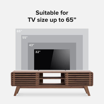 Mopio Ensley 59 In. Walnut TV Stand For 55/60/65 In. TV