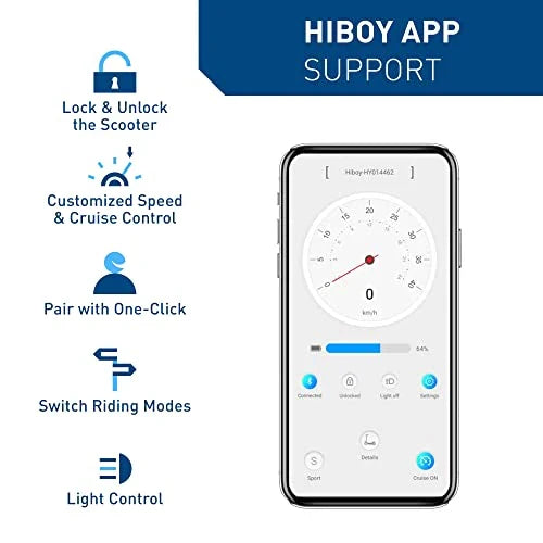 Hiboy S2 Pro Folding Electric Scooter, 500W Motor, 10" Solid Tires