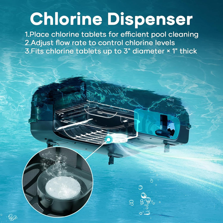 Solar Pool Skimmer With App Support, 24/7 Cleaning, Dual Charging Modes, Smart Obstacle Avoidance, Ideal For All Swimming Pool Types
