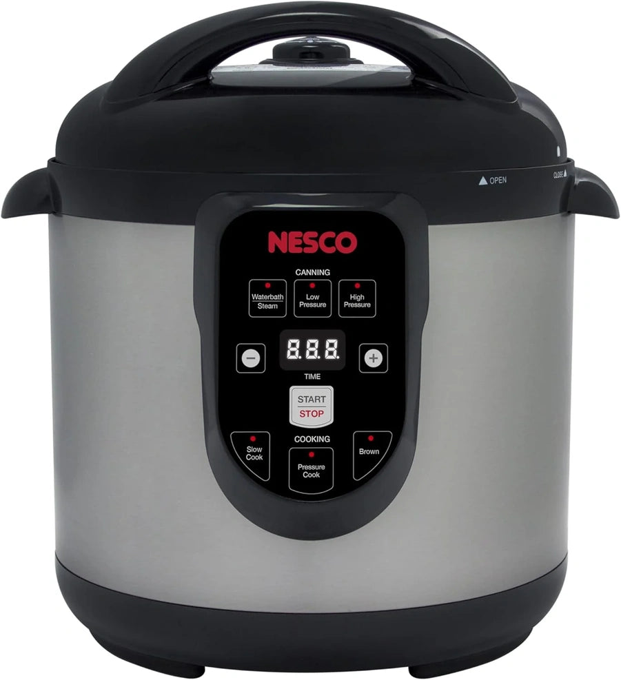 Nesco NPC-9 Smart Electric Pressure Cooker And Canner, Stainless Steel, 9.5 Qt