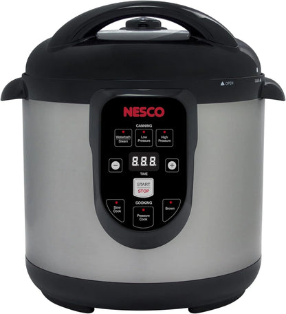 Nesco NPC-9 Smart Electric Pressure Cooker And Canner, Stainless Steel, 9.5 Qt