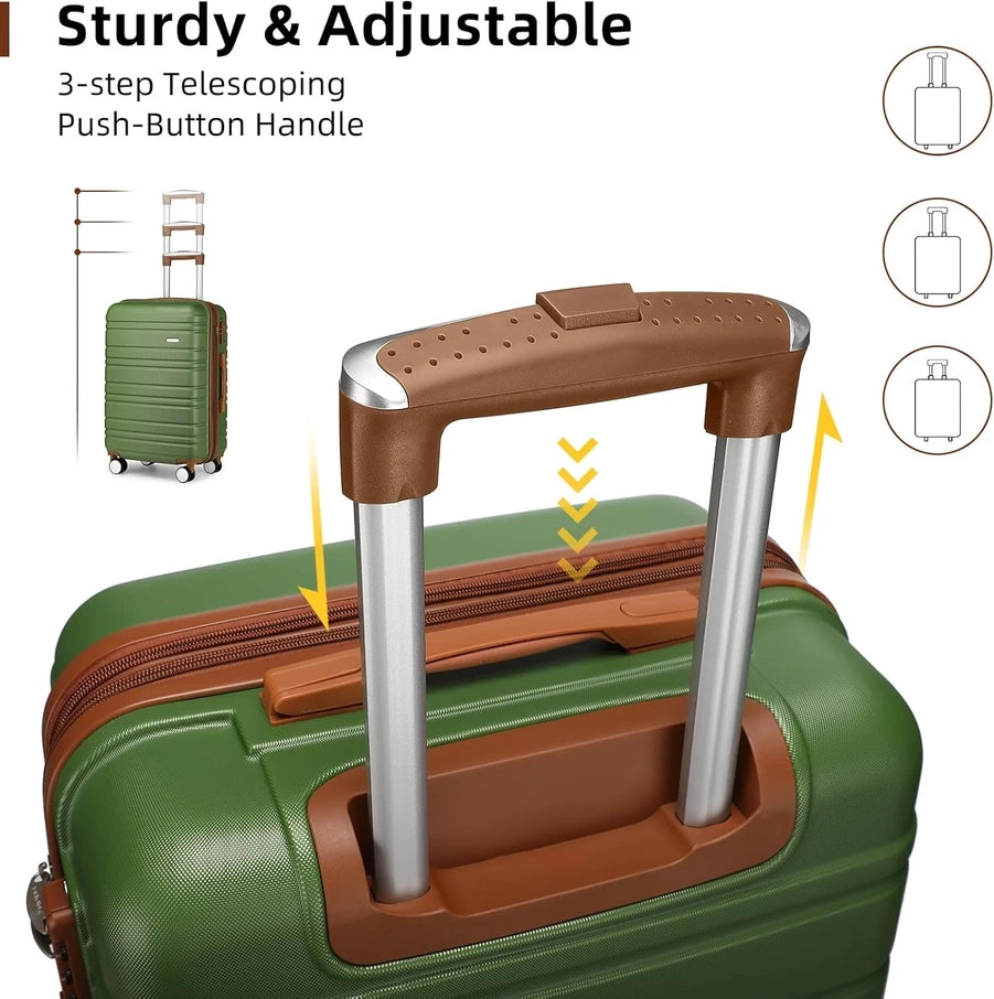 6-piece Luggage Set, Expandable Hardshell Suitcase Set With Spinner Wheels, Lightweight Rolling Luggage Set