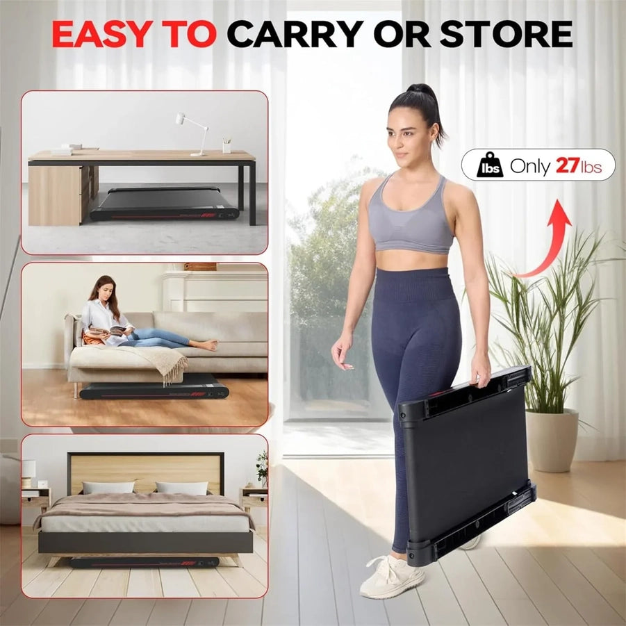 Walking Vibration Pad With App, 3-in-1 Under Desk Treadmill, 2.5HP Low Noise Walking Treadmill Pad With Remote Control