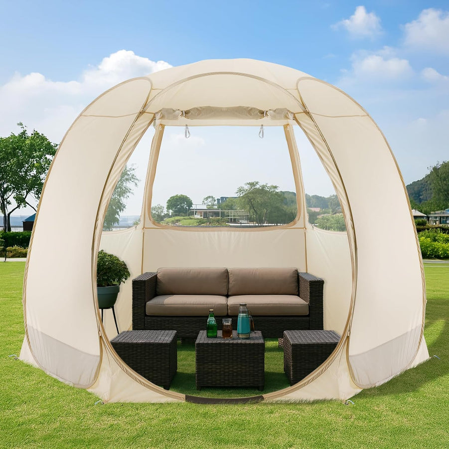 Alvantor Pop Up Screen House Gazebo With Mosquito Netting, Instant UV Resistant Sun Shelter For Patio And Backyard