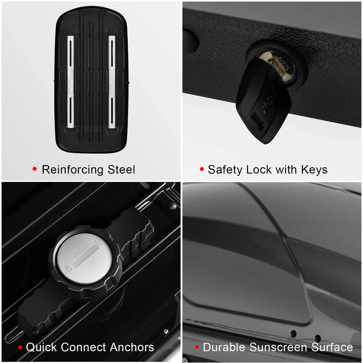 Cargo Box, Waterproof Rooftop Cargo Carrier, Heavy Duty Roof Storage Box