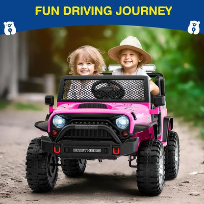 L8 Ride On Car 2 Seater 12V Kids Electric Car Remote Control 4-Wheel Suspension Bluetooth Speaker