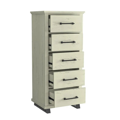 Farmhouse 4-Piece Bedroom Set - 2 Nightstand, 1 Chest and 1 Dresser