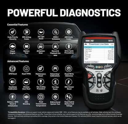 Innova 5610 OBD2 Bidirectional Scan Tool With Updates And Support