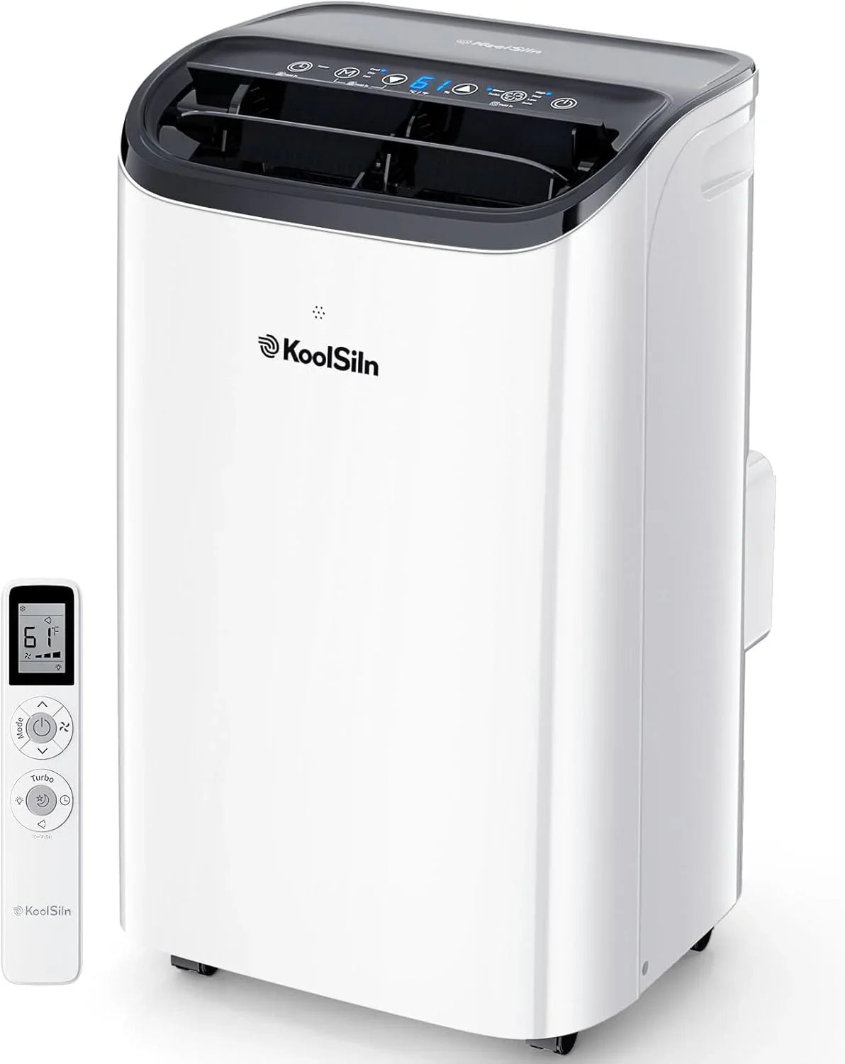 14,000 BTU Portable Air Conditioner Cools Up to 700 Sq.Ft, Auto-Evaporation Low Noise Portable AC Unit with Remote Control Fits for Large Room, Office, Garage,White